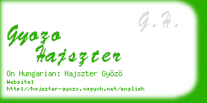 gyozo hajszter business card