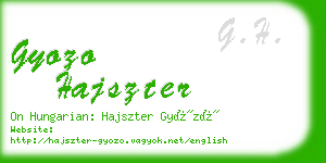 gyozo hajszter business card